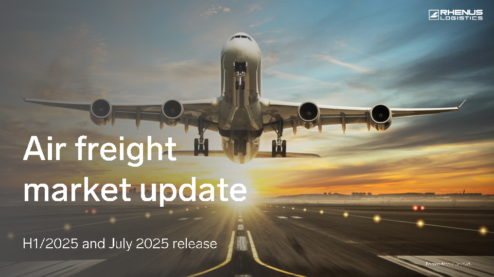 Slide 17 Air Freight Market Update July 2025 - Plane in front of sun